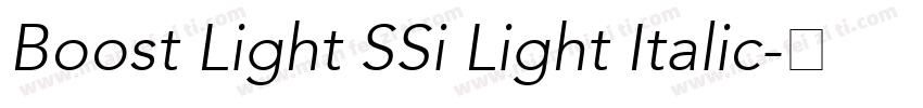 Boost Light SSi Light Italic字体转换